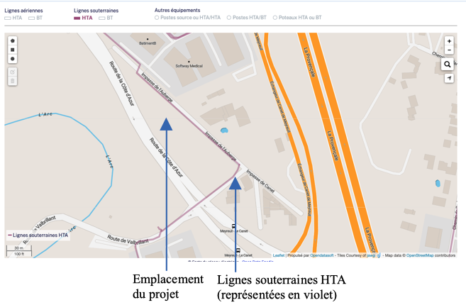 mesure impact ligne électrique